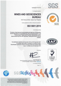 Quality certificate